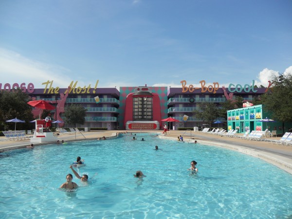 Pop Century Resort bowling pin pool