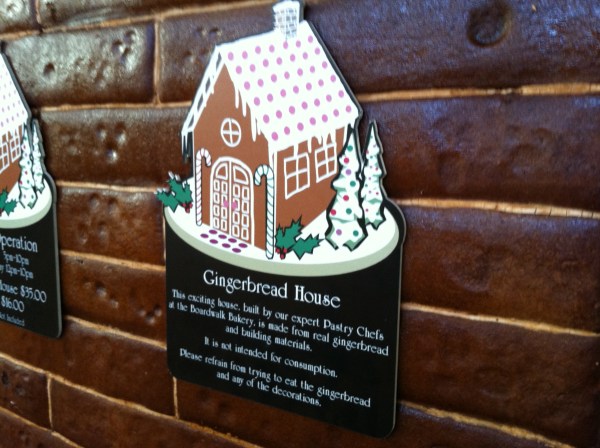 Gingerbread house at Disney's BoardWalk Inn